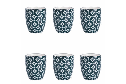 CONFUSION SET 6 COFFEE CUPS 90ML GREEN - 5922602