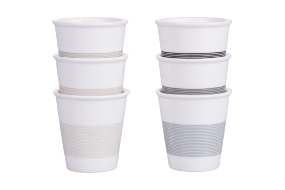 DAILY SET 6 PORCELAIN CUPS 60ML STONES- 5922624