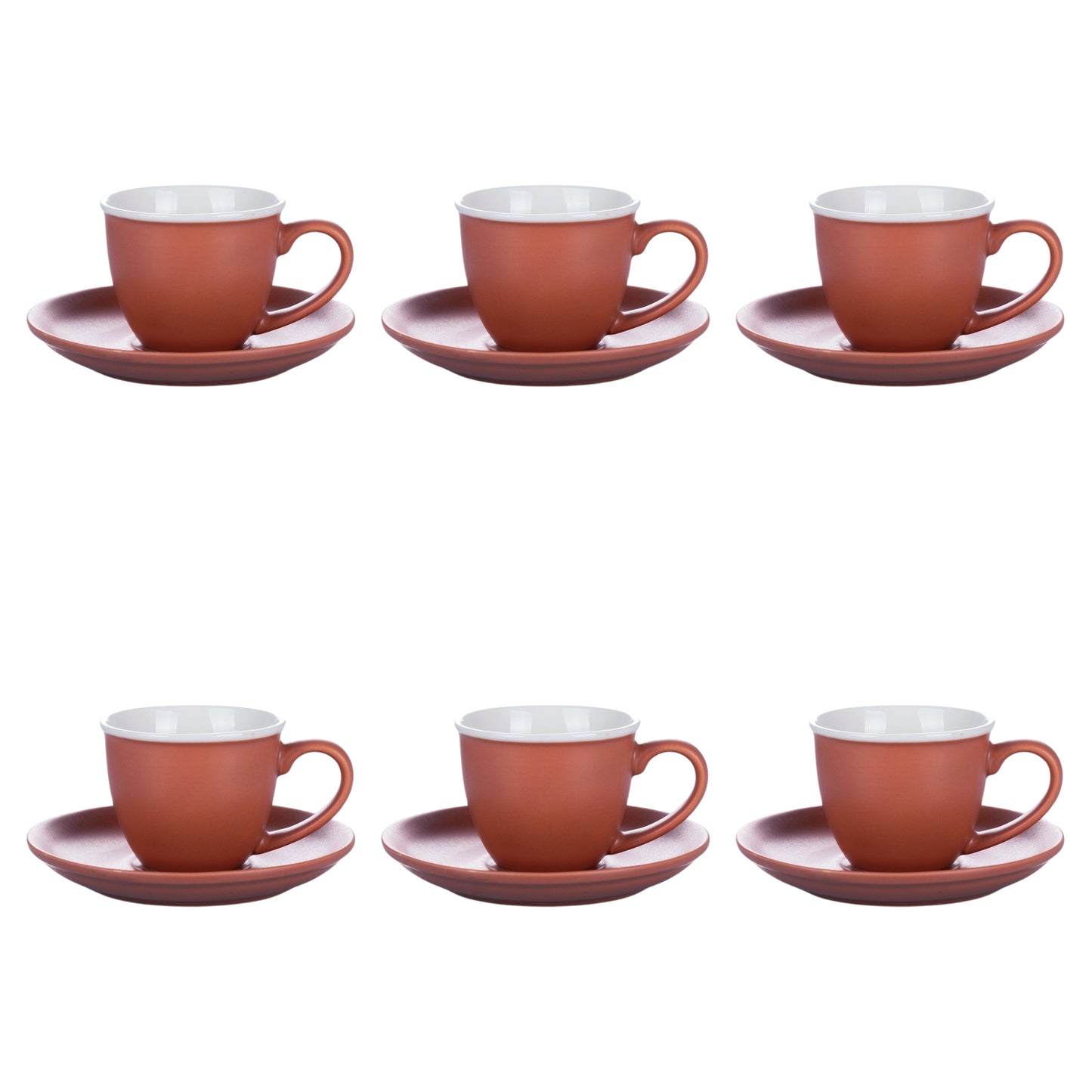FORMA SET 6 CUPS 100ML W/SAUCER DULCE DE LECHE  - 5922664