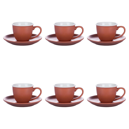 FORMA SET 6 CUPS 100ML W/SAUCER DULCE DE LECHE  - 5922664
