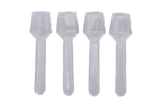 GLASS SET 4 SPOONS BOROSILICATE CLEAR COLOR - 5922692
