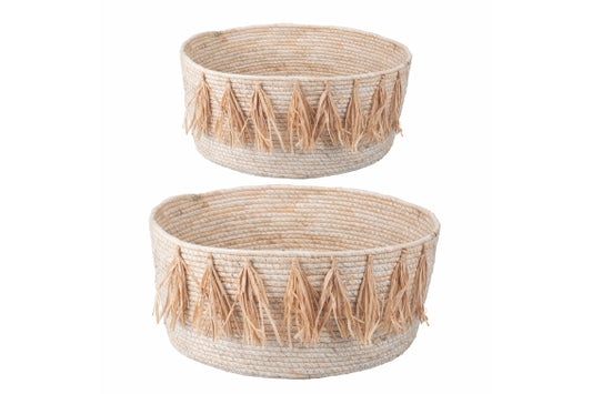 NATURAL SET 2 FIBRE BASKETS - 5922761
