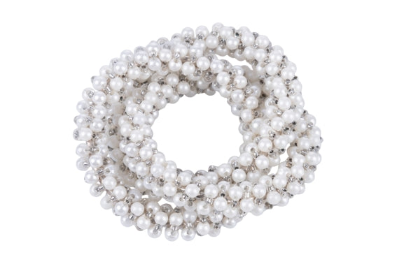 SILVER/PEARL NAPKIN RING HOLDER 3 RINGS - 5923220
