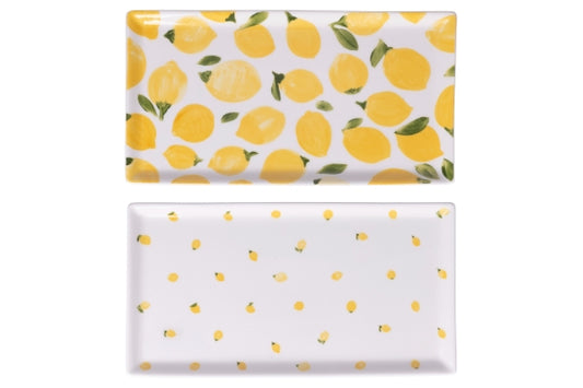 MORE AMOR PLATE 2 ASS 31.5X16.5CM LEMONS - 5923280