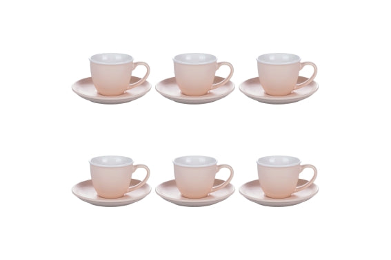 SHAPE SET 6 CUPS 100ML W/ SAUCER OH SANDY! - 5923485