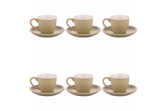 FORMA SET 6 COFFEE CUPS 100ML W/SAUCER CEDRO PEDRO - 5923497
