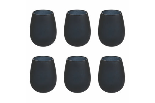 HAPPY HOUR SET6 GLASSES 600ML FROSTED BLACK - 5923515
