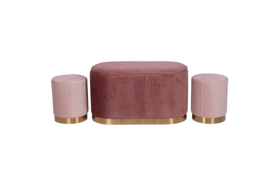 PROVENCE SET 3/ 2 OTTOMANS 28X28 1 LARGE CONTAINER - 5923620