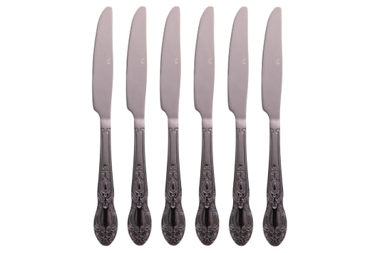 WONDERLAND SET 6 KNIVES BLACK SHINY - 5923703