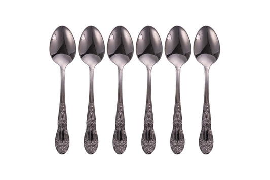 WONDERLAND SET 6 TEASPOONS 18/10 BLACK POLISHED - 5923707