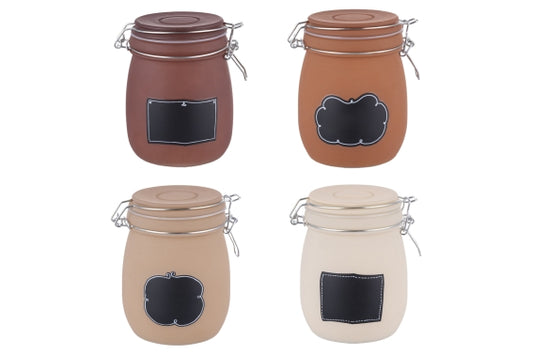 CHOCOLATE GLASS JAR 4 ASS 750ML - 5924303