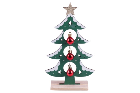 NATALE CHIC TREE WOOD H 22.5 CM - 5924575
