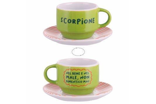 MORE AMOR SCORPIONE CUP SET 100ML W/ SAUCER - 5924645