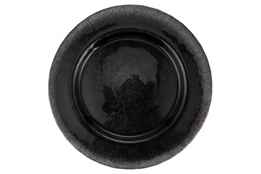 BLACK GLASS UNDERPLATE SPARKLY 33CM - 5924947