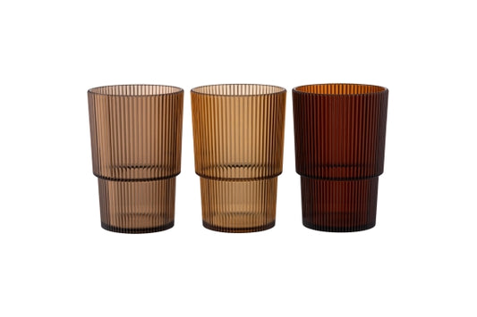 UNICO GLASS PS 420ML SH CHOCOLATE 3ASS - 5925005