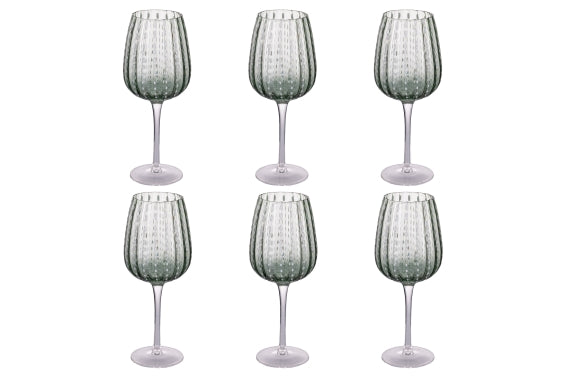 SHIRAZ SET 6 GOBLETS 500ML GREENERY - 5925112
