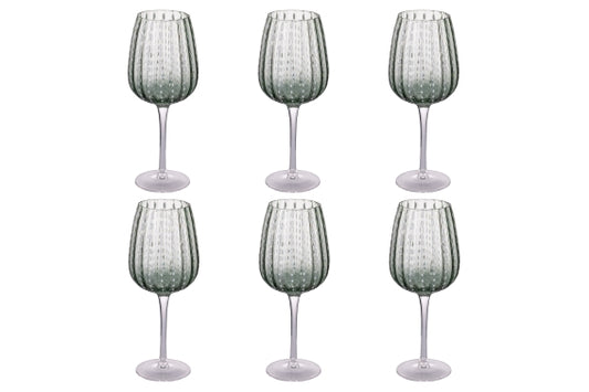 SHIRAZ SET 6 GOBLETS 500ML GREENERY - 5925112