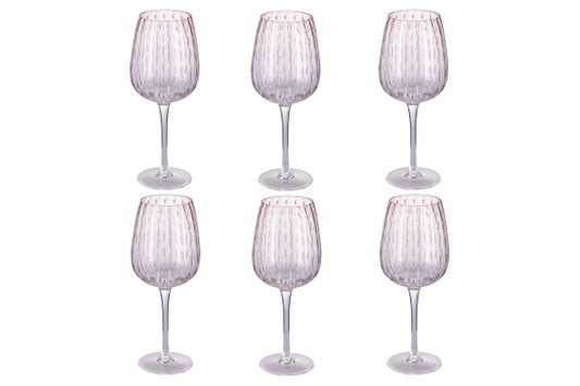 SHIRAZ SET 6 GOBLETS 500ML PINK - 5925113