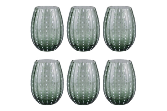 SHIRAZ SET 6 WATER GLASSES 525ML GREENERY - 5925120