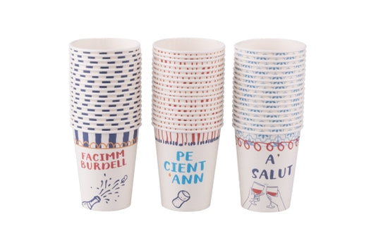 UEUE SET 18 BICCHIERI CARTA 3ASS 250ML - 5925232