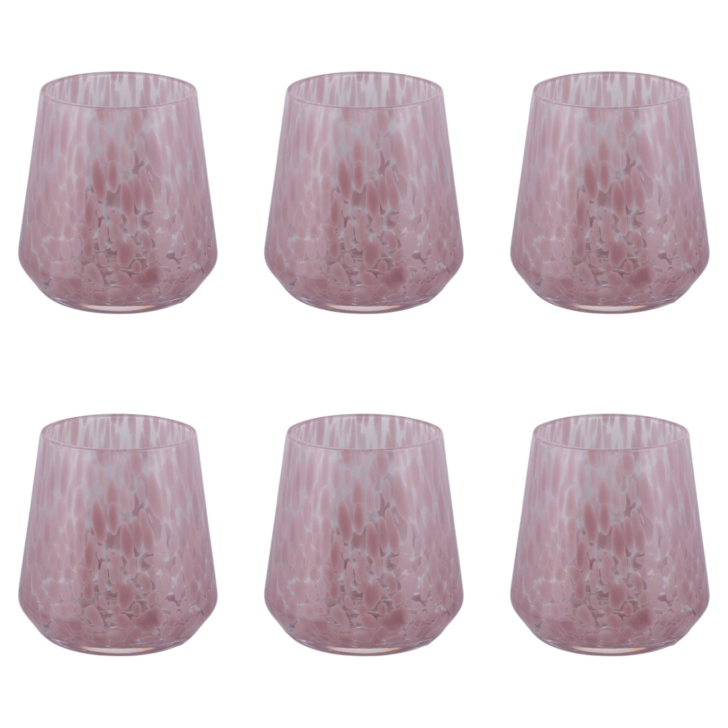 CANDY SET OF 6 PINK WATER GLASSES 410ML - 5925330