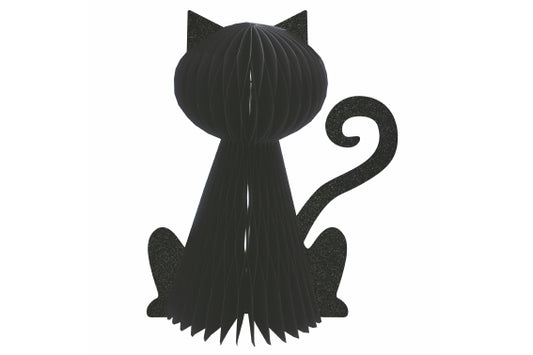 HALLOWEEN DECOR.PAPER 20CM CAT/VELCRO - 5925337