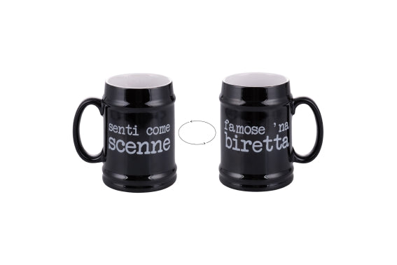 SPQERE BLACK BEER MUG 500ML - 5925702