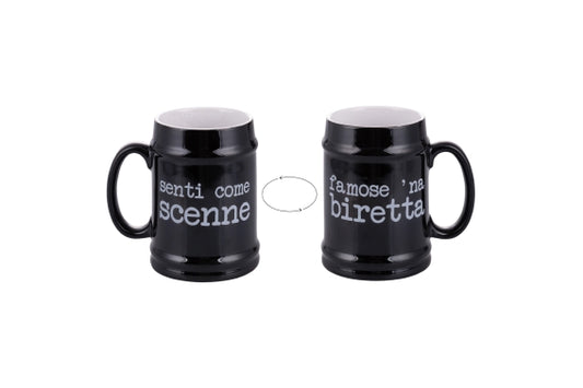 SPQERE BLACK BEER MUG 500ML - 5925702