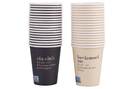 VICTIONARY SET 18 PAPER CUPS RANDOM DECORATION 250ML - 5925892
