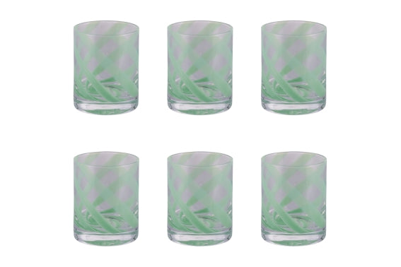 VERTIGO SET OF 6 GREEN WATER GLASSES 340ML -  5925976