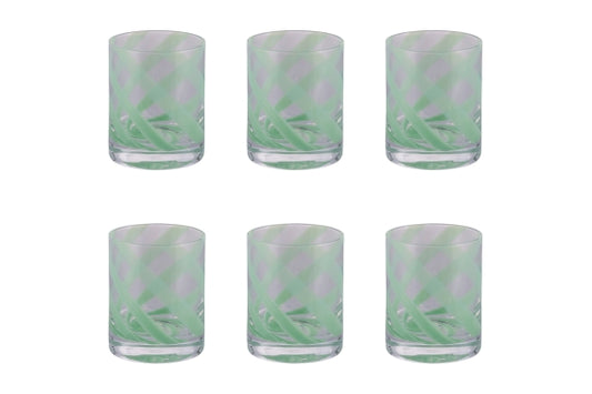 VERTIGO SET OF 6 GREEN WATER GLASSES 340ML -  5925976