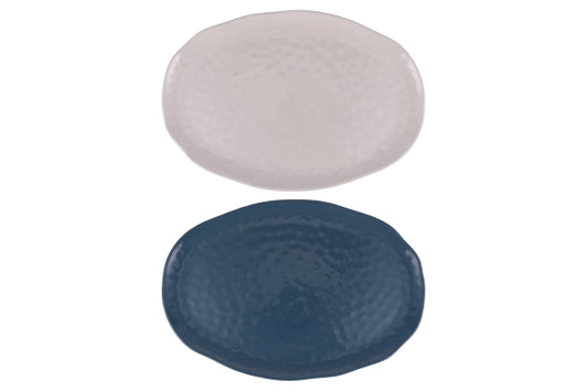 OVAL MELAMINE PLATE 40.5X28CM 2 ASS - 5926099