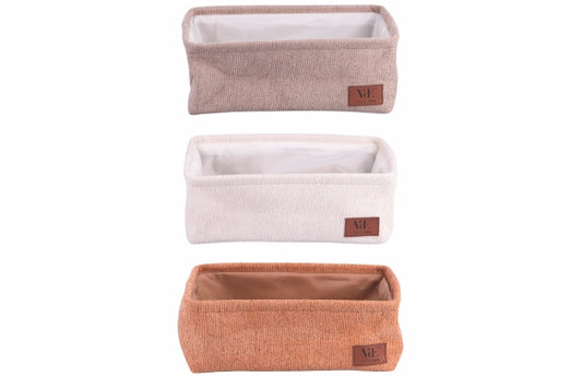 CHOCOLATE STORAGE BASKET 3 ASS 36X26X15CM - 5926172