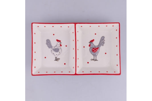 EASTER SERVING PLATE 2 COMP. 27.5X16.3X4.3 - 5926376