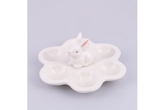 EASTER PLATE FOR 6 EGGS D 17.5CM RABBIT - 5926378