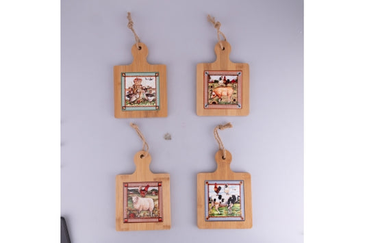 FARM CUTTING BOARD 15X21.5CM 4 ASS. - 5926479