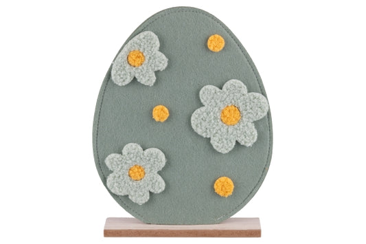 I PASQUALINI EGG WOOD/FELT 19.5X25CM GREEN - 5926654