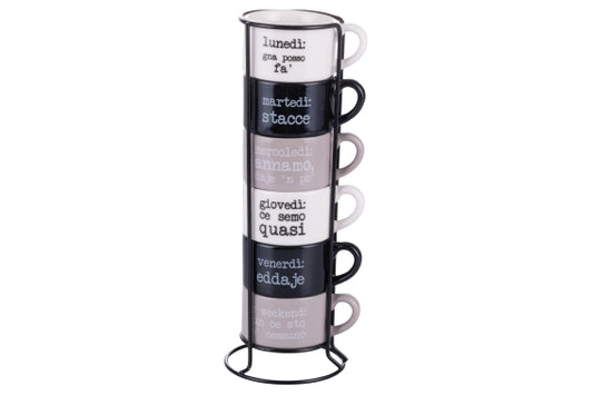 SPQERE WEEK SET 6 CUPS 90ML STACK. W/STAND - 5926858