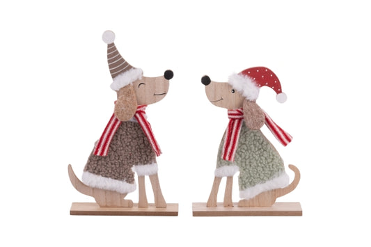 XMAS DACHSHUND/SCARF 2 ASS H. 30CM - 5926907