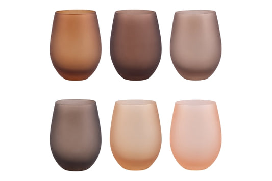 HAPPY HOUR CHOCOLATE SET 6 FROSTED GLASSES 545ML - 5928684