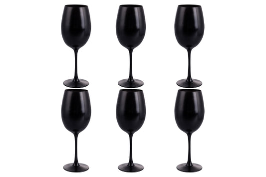 HAPPY HOUR SET 6 BLACK FROSTED GOBLETS 565ML - 5928703