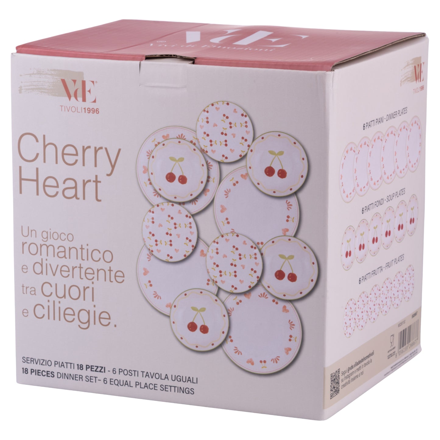 CHERRY HEART TABLE 18PCS - 5926667