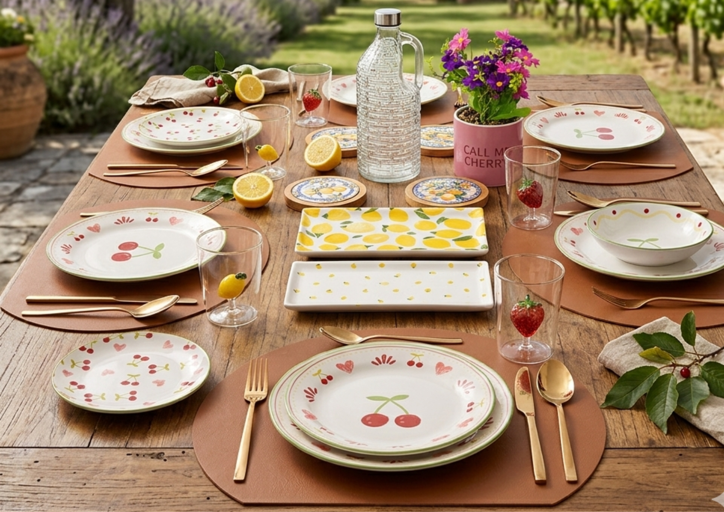 CHERRY HEART TABLE 18PCS - 5926667