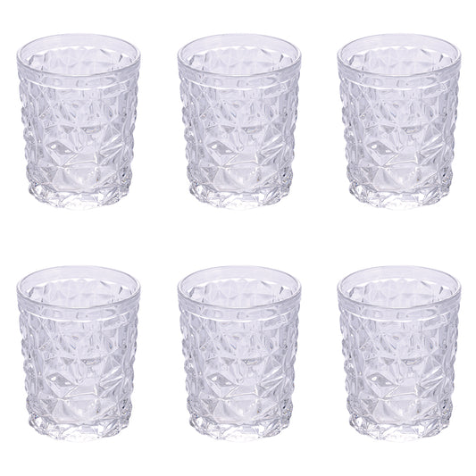 Set of 6 glass water glasses Glace Ice, 300 ml